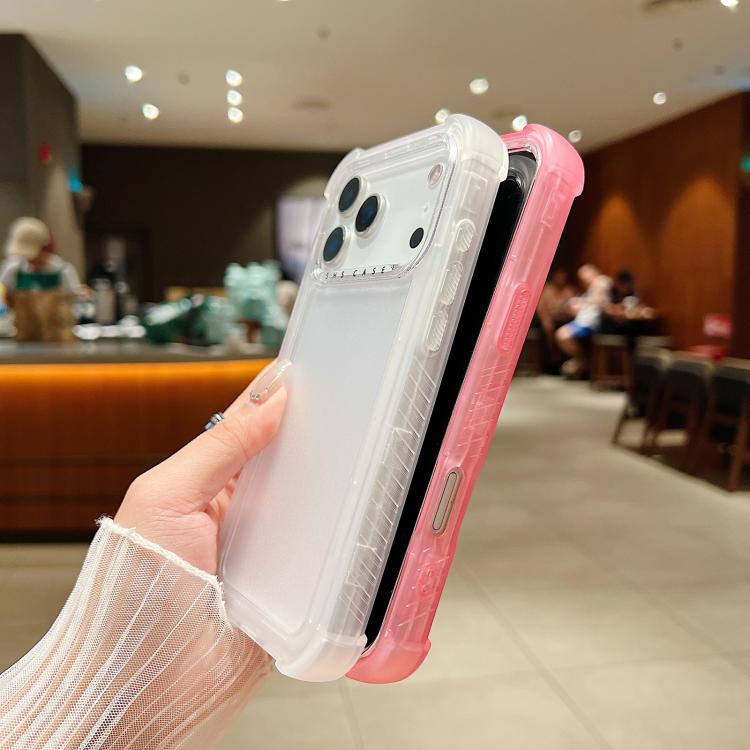 For iPhone 17 Pro Transparent Matte TPU Hybrid PC 3-in-1 Phone Case