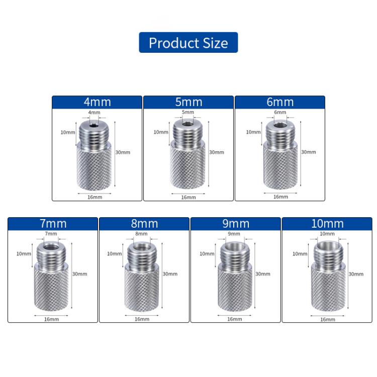 Stainless Steel Extended Knurled Drill Sleeve Multifunctional Drilling Locator, Hole Diameter:10mm