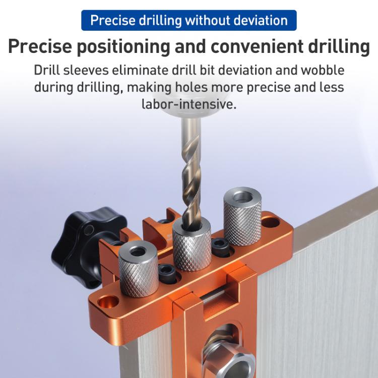 Stainless Steel Extended Knurled Drill Sleeve Multifunctional Drilling Locator, Hole Diameter:10mm