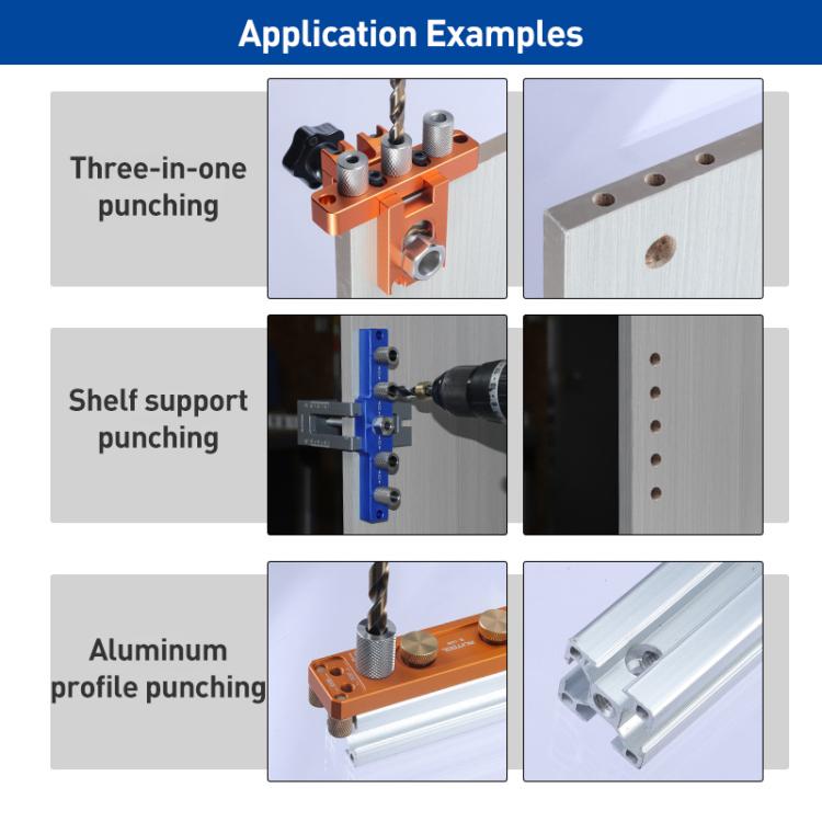 Stainless Steel Extended Knurled Drill Sleeve Multifunctional Drilling Locator, Hole Diameter:7mm