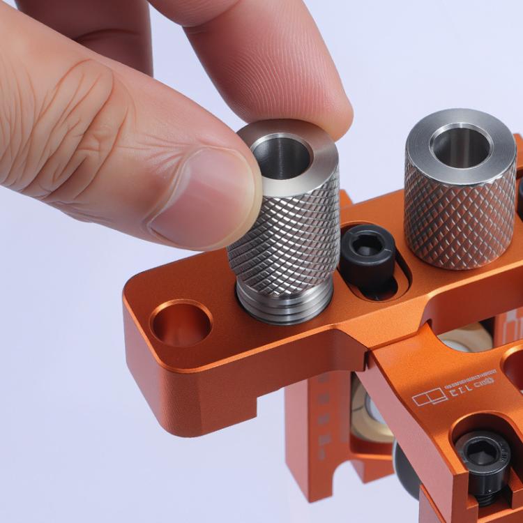 Stainless Steel Extended Knurled Drill Sleeve Multifunctional Drilling Locator, Hole Diameter:5mm