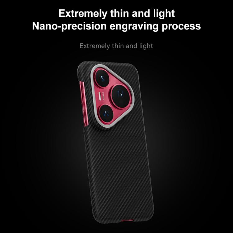 For Huawei Pura 80 Ultra 5G 600D Fine Grain Series Carbon Fiber MagSafe Phone Case - Black