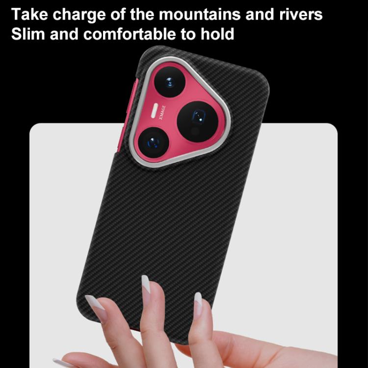 For Huawei Pura 80 5G 600D Fine Grain Series Carbon Fiber MagSafe Phone Case - Black