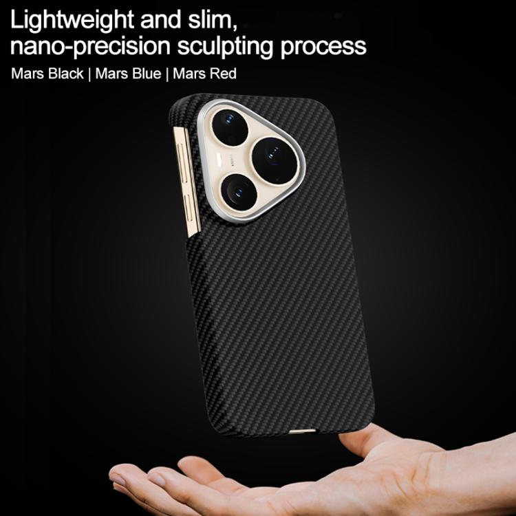 For Huawei Pura 90 Pro 5G 600D Fine Grain Series Carbon Fiber MagSafe Phone Case - Black