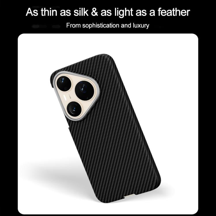 For Huawei Pura 90 Pro 5G 600D Fine Grain Series Carbon Fiber MagSafe Phone Case - Black