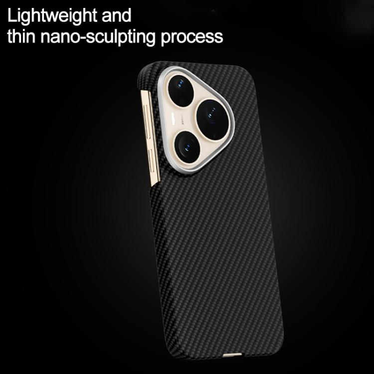 For Huawei Pura 90 Pro 5G 600D Fine Grain Series Carbon Fiber MagSafe Phone Case - Black