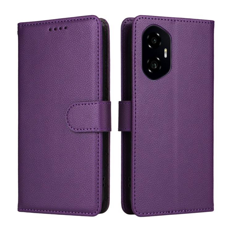 For Honor 300 Litchi Texture RFID Blocking 3-Card Wallet Leather Phone Case