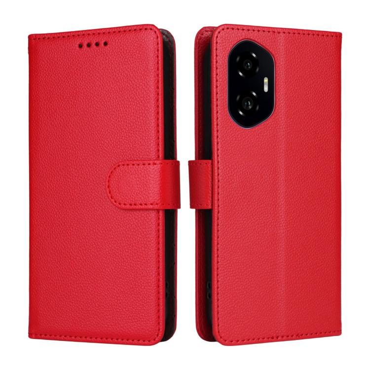 For Honor 300 Litchi Texture RFID Blocking 3-Card Wallet Leather Phone Case