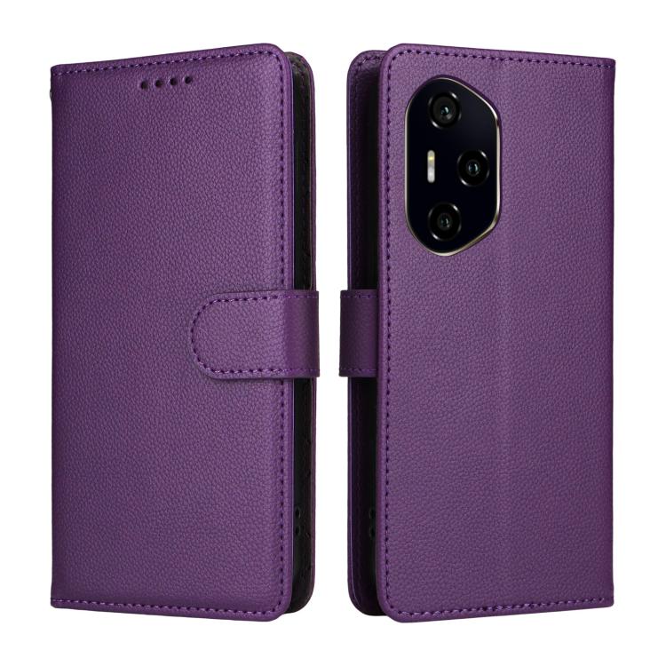 For Honor 300 Pro / 300 Ultra Litchi Texture RFID Blocking 3-Card Wallet Leather Phone Case