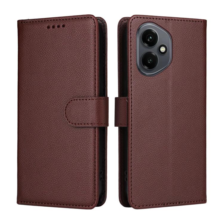 For Honor 400 Global 156.5mm Litchi Texture RFID Blocking 3-Card Wallet Leather Phone Case