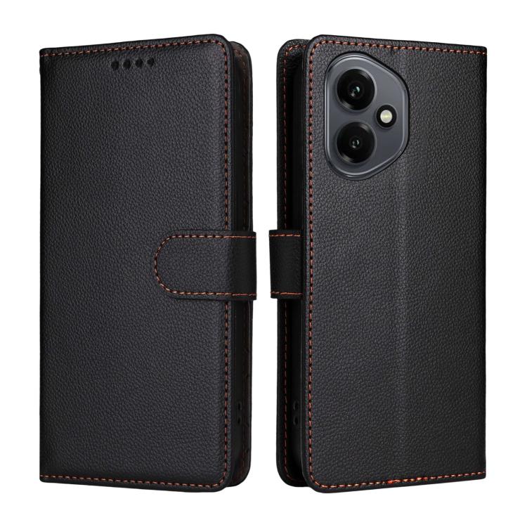 For Honor 400 Global 156.5mm Litchi Texture RFID Blocking 3-Card Wallet Leather Phone Case