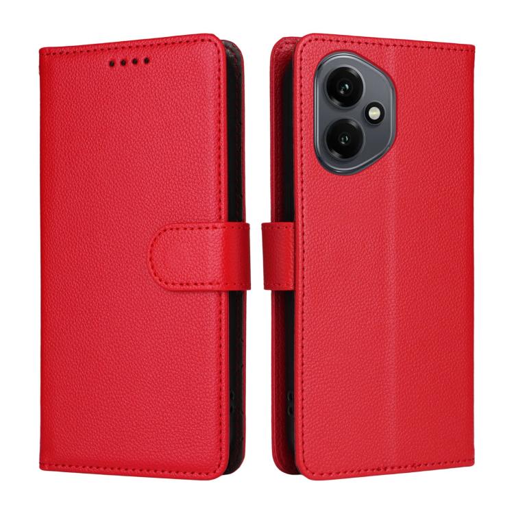 For Honor 400 Global 156.5mm Litchi Texture RFID Blocking 3-Card Wallet Leather Phone Case