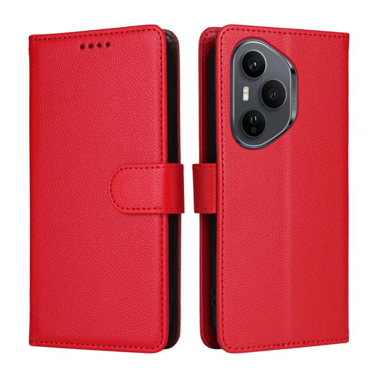 For Honor 400 Pro Global 160.8mm Litchi Texture RFID Blocking 3-Card Wallet Leather Phone Case