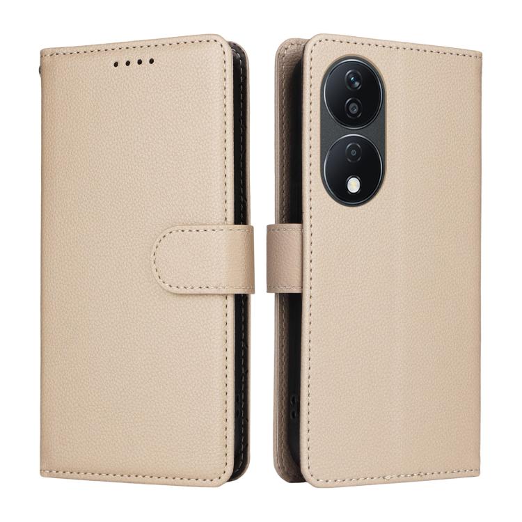 For Honor X7b 4G / 90 Smart 5G Litchi Texture RFID Blocking 3-Card Wallet Leather Phone Case