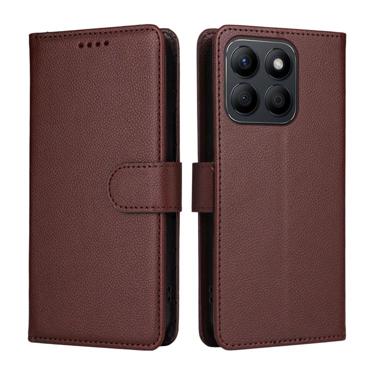 For Honor X8b Litchi Texture RFID Blocking 3-Card Wallet Leather Phone Case