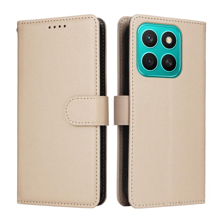 For Honor X8c Litchi Texture RFID Blocking 3-Card Wallet Leather Phone Case