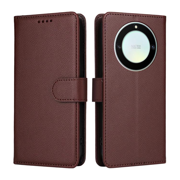 For Honor X9a 5G / X40 5G / Magic5 Lite Litchi Texture RFID Blocking 3-Card Wallet Leather Phone Case
