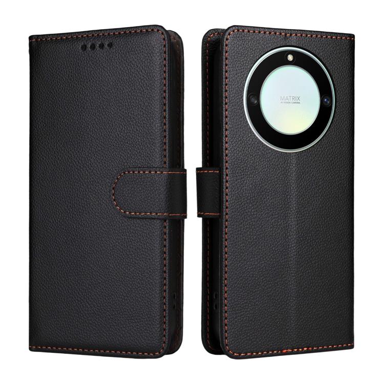 For Honor X9a 5G / X40 5G / Magic5 Lite Litchi Texture RFID Blocking 3-Card Wallet Leather Phone Case