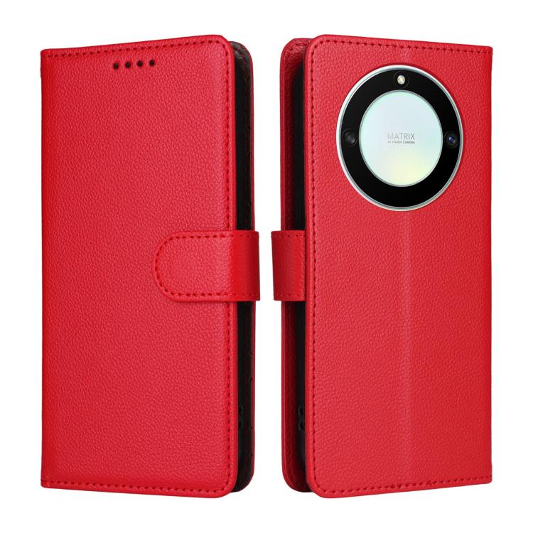 For Honor X9a 5G / X40 5G / Magic5 Lite Litchi Texture RFID Blocking 3-Card Wallet Leather Phone Case