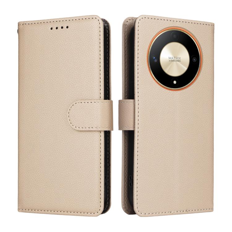 For Honor X9b / X50 / Magic6 Lite Litchi Texture RFID Blocking 3-Card Wallet Leather Phone Case