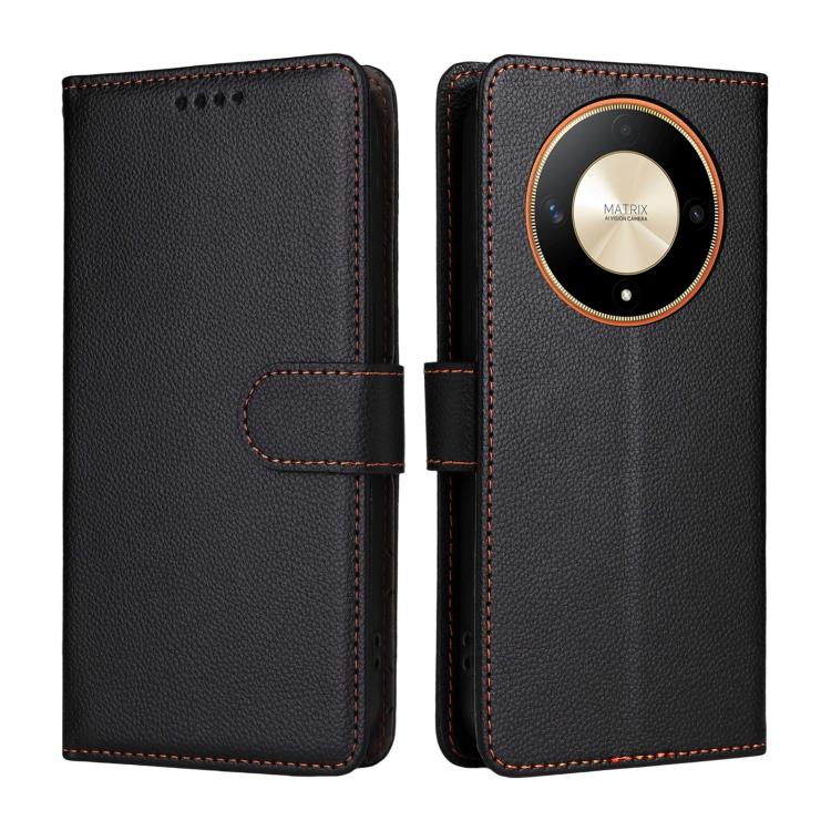 For Honor X9b / X50 / Magic6 Lite Litchi Texture RFID Blocking 3-Card Wallet Leather Phone Case