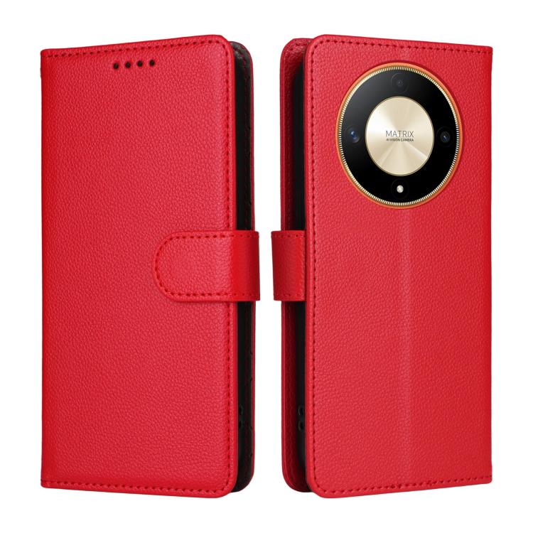 For Honor X9b / X50 / Magic6 Lite Litchi Texture RFID Blocking 3-Card Wallet Leather Phone Case