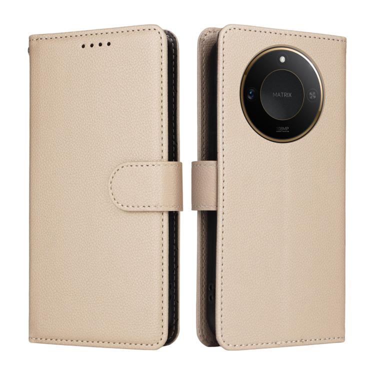 For Honor X60 5G / X9c Smart Litchi Texture RFID Blocking 3-Card Wallet Leather Phone Case