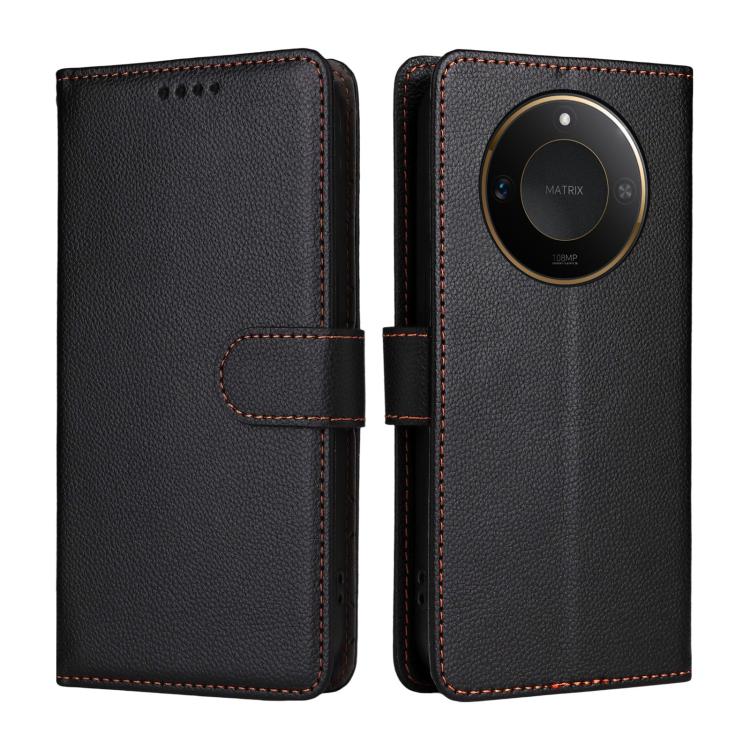 For Honor X60 5G / X9c Smart Litchi Texture RFID Blocking 3-Card Wallet Leather Phone Case