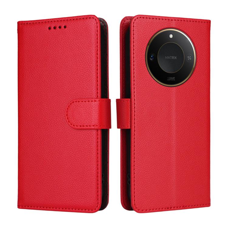 For Honor X60 5G / X9c Smart Litchi Texture RFID Blocking 3-Card Wallet Leather Phone Case