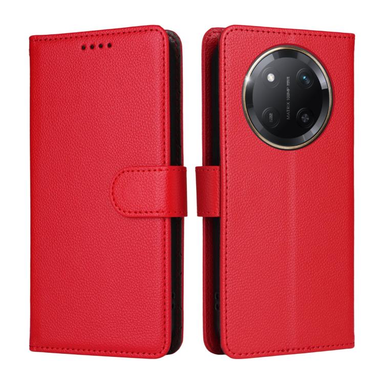 For Honor X60 Pro 5G / Magic7 Lite Litchi Texture RFID Blocking 3-Card Wallet Leather Phone Case