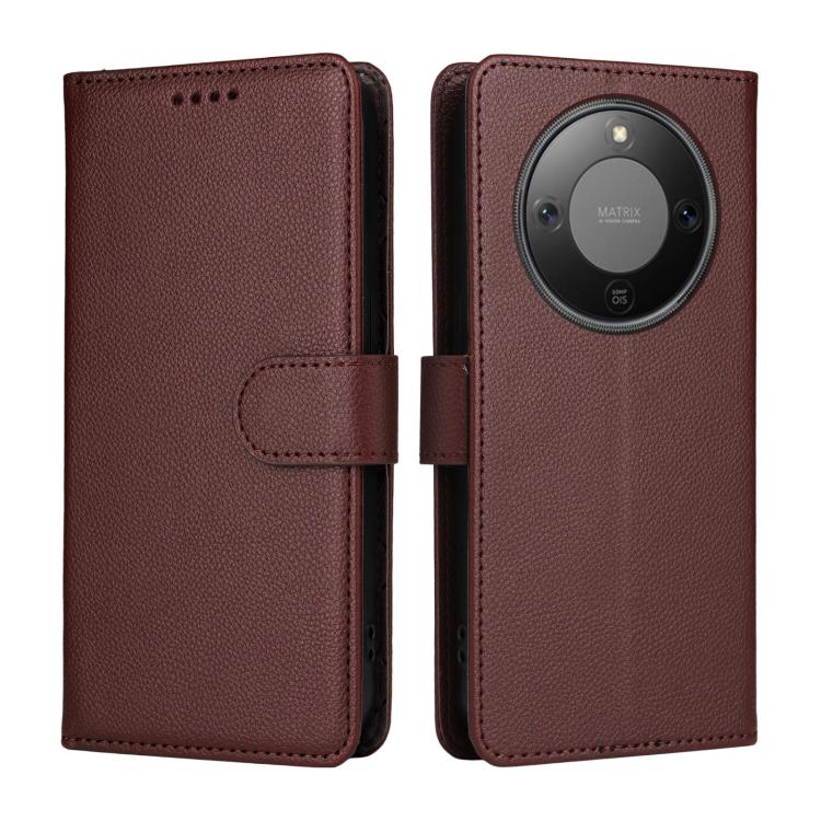 For Honor X70 5G Litchi Texture RFID Blocking 3-Card Wallet Leather Phone Case