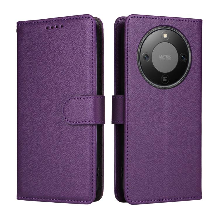 For Honor X70 5G Litchi Texture RFID Blocking 3-Card Wallet Leather Phone Case
