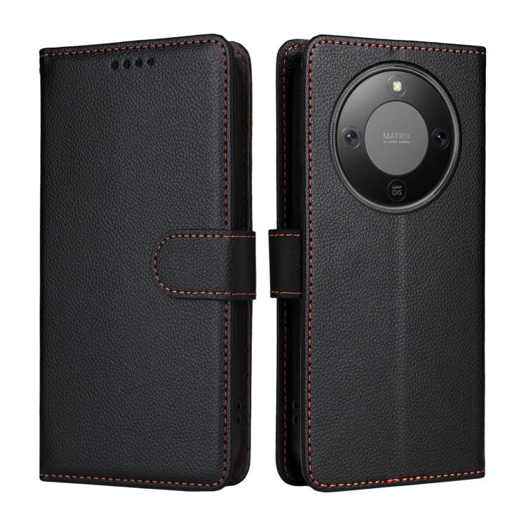 For Honor X70 5G Litchi Texture RFID Blocking 3-Card Wallet Leather Phone Case