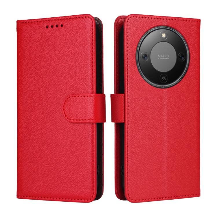 For Honor X70 5G Litchi Texture RFID Blocking 3-Card Wallet Leather Phone Case
