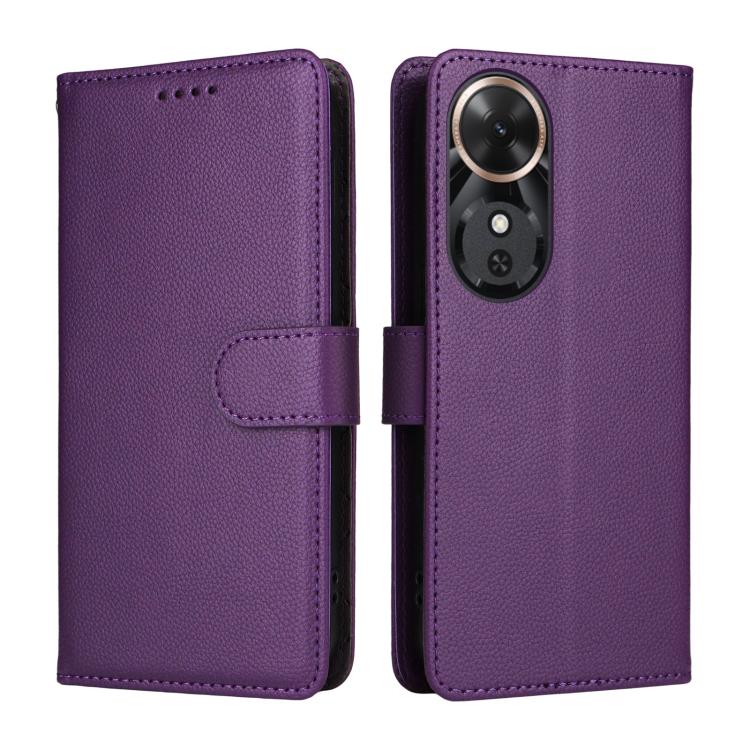 For Honor Play 60 5G Litchi Texture RFID Blocking 3-Card Wallet Leather Phone Case