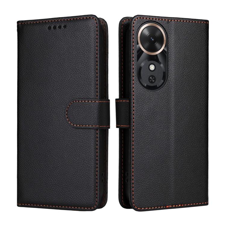 For Honor Play 60 5G Litchi Texture RFID Blocking 3-Card Wallet Leather Phone Case