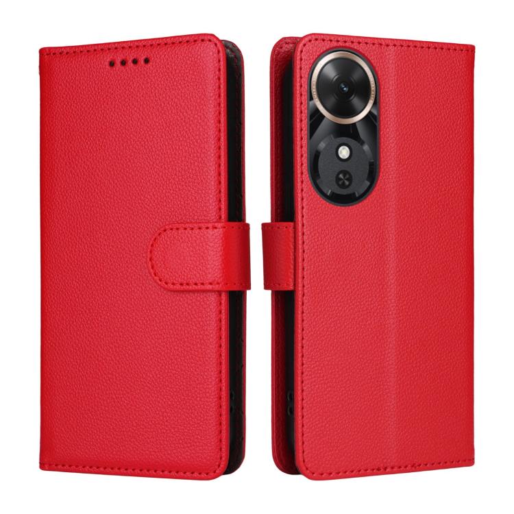 For Honor Play 60 5G Litchi Texture RFID Blocking 3-Card Wallet Leather Phone Case