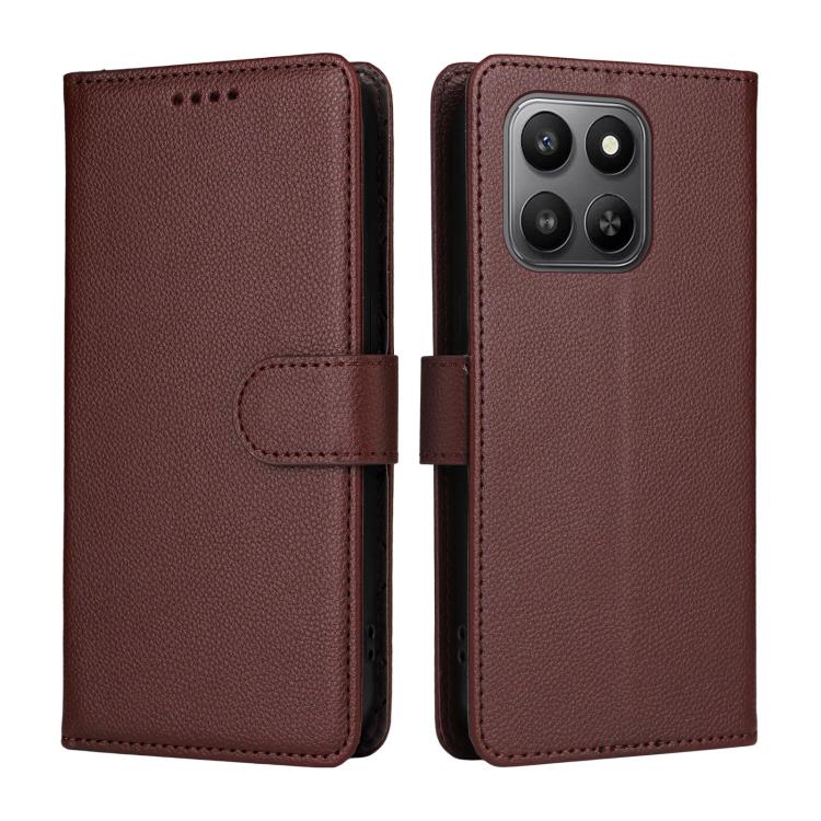 For Honor 400 Smart 5G / X7d 4G Litchi Texture RFID Blocking 3-Card Wallet Leather Phone Case
