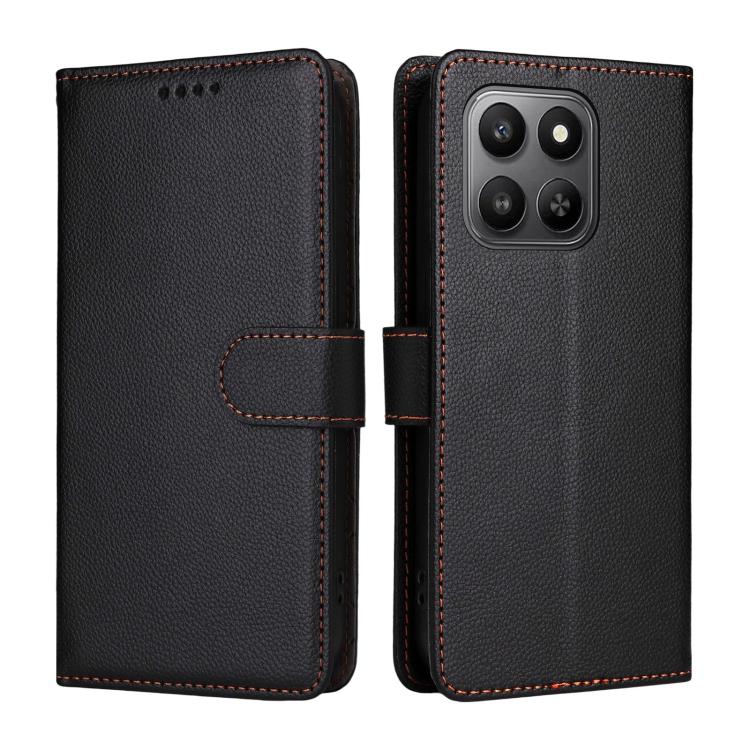 For Honor 400 Smart 5G / X7d 4G Litchi Texture RFID Blocking 3-Card Wallet Leather Phone Case