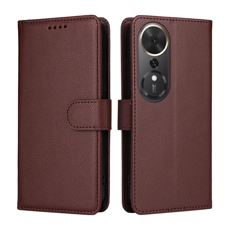 For Honor Play 70 Plus 5G Litchi Texture RFID Blocking 3-Card Wallet Leather Phone Case