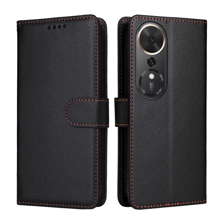 For Honor Play 70 Plus 5G Litchi Texture RFID Blocking 3-Card Wallet Leather Phone Case