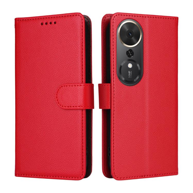 For Honor Play 70 Plus 5G Litchi Texture RFID Blocking 3-Card Wallet Leather Phone Case