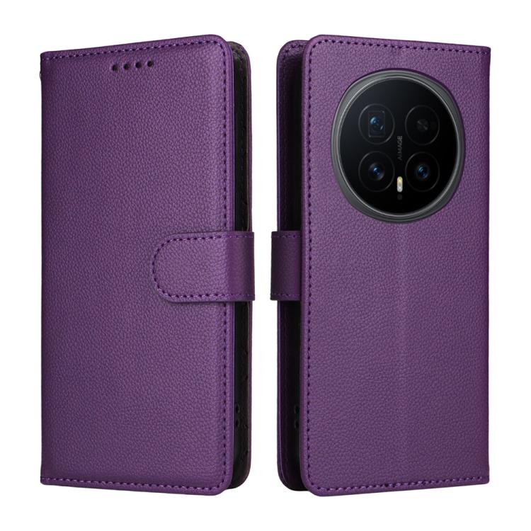 For Honor Magic8 Litchi Texture RFID Blocking 3-Card Wallet Leather Phone Case