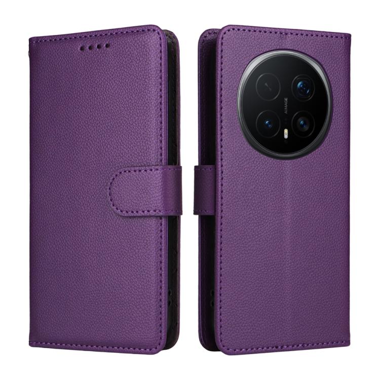 For Honor Magic8 Pro Litchi Texture RFID Blocking 3-Card Wallet Leather Phone Case