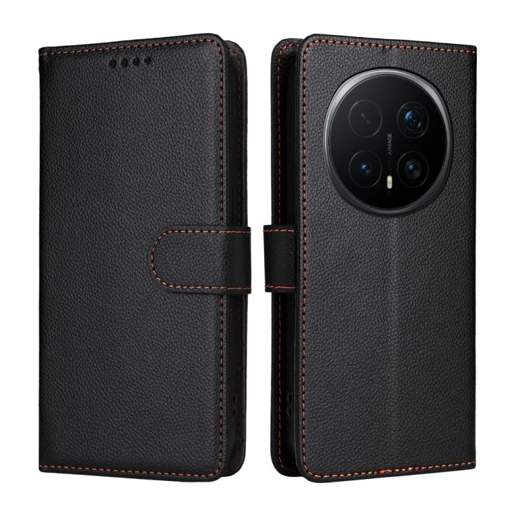 For Honor Magic8 Pro Litchi Texture RFID Blocking 3-Card Wallet Leather Phone Case