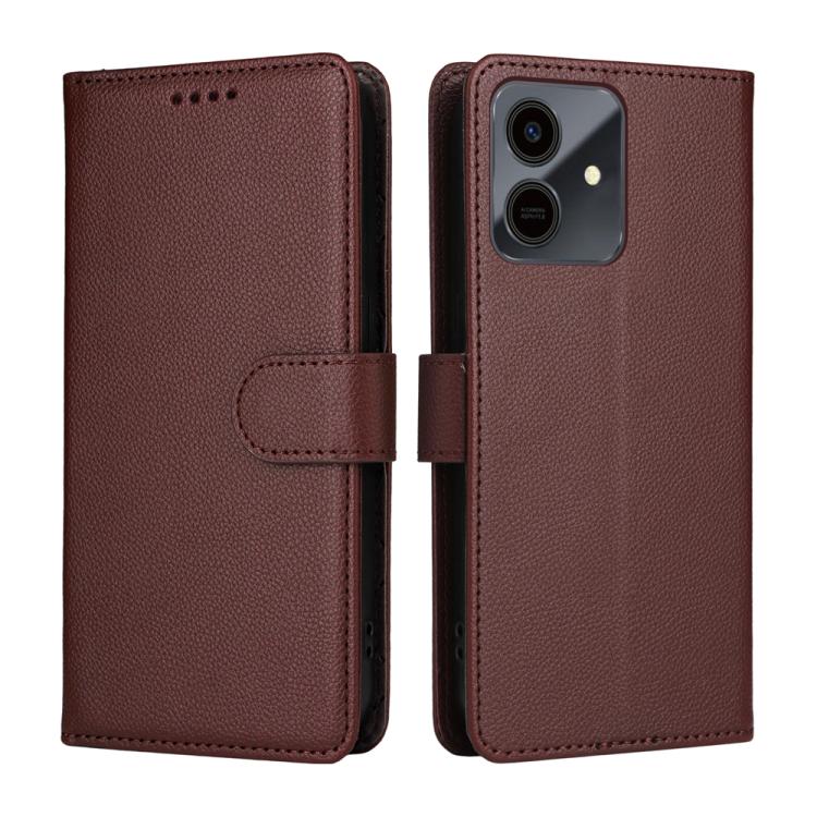 For Honor Play10 4G Litchi Texture RFID Blocking 3-Card Wallet Leather Phone Case