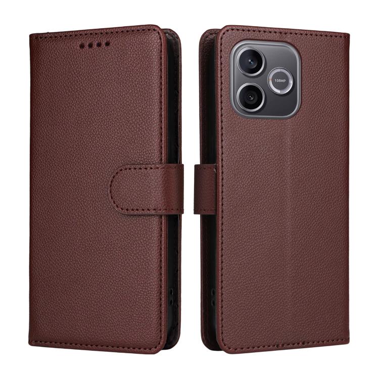 For Honor 600 Lite Global Litchi Texture RFID Blocking 3-Card Wallet Leather Phone Case