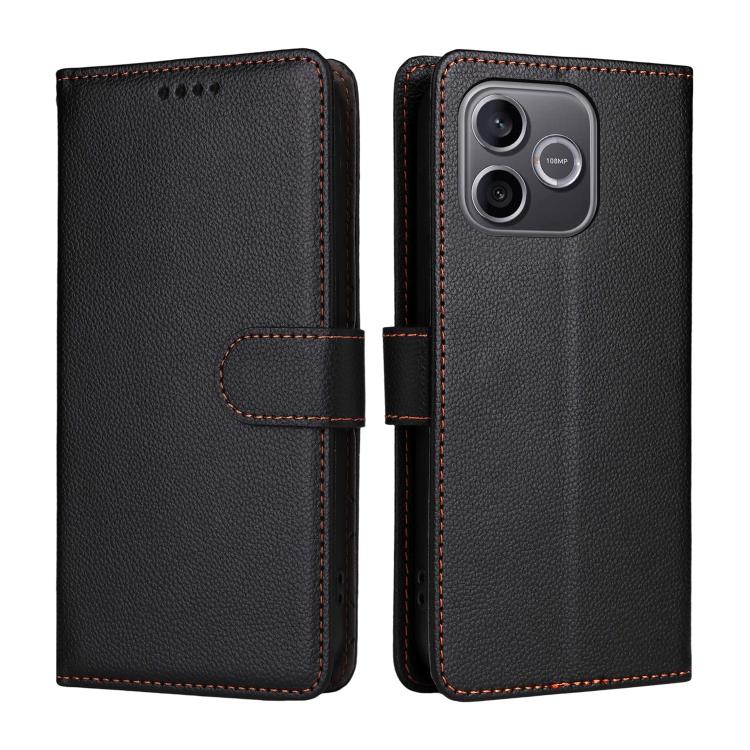 For Honor 600 Lite Global Litchi Texture RFID Blocking 3-Card Wallet Leather Phone Case