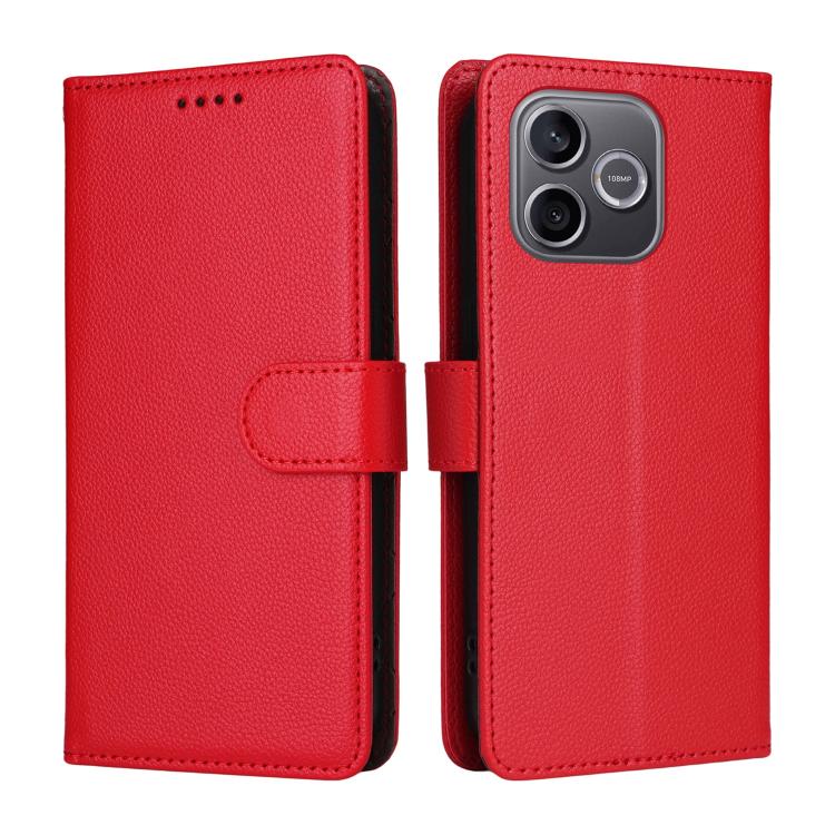 For Honor 600 Lite Global Litchi Texture RFID Blocking 3-Card Wallet Leather Phone Case