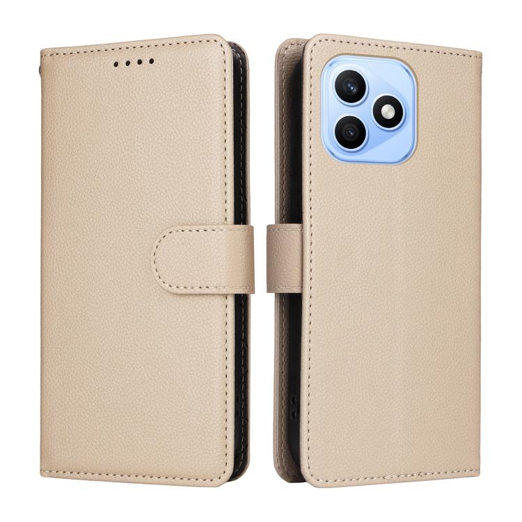 For Honor X8d 4G Litchi Texture RFID Blocking 3-Card Wallet Leather Phone Case